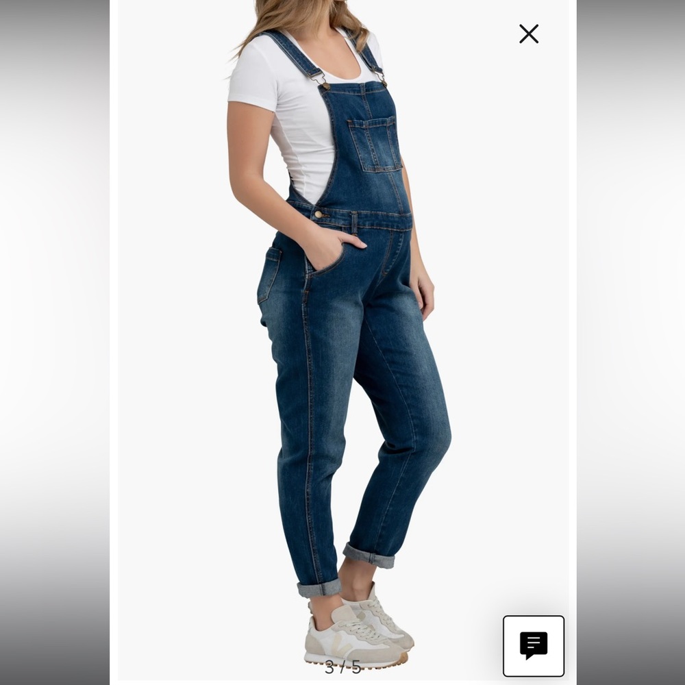 Ripe Maternity Blue Denim Overalls